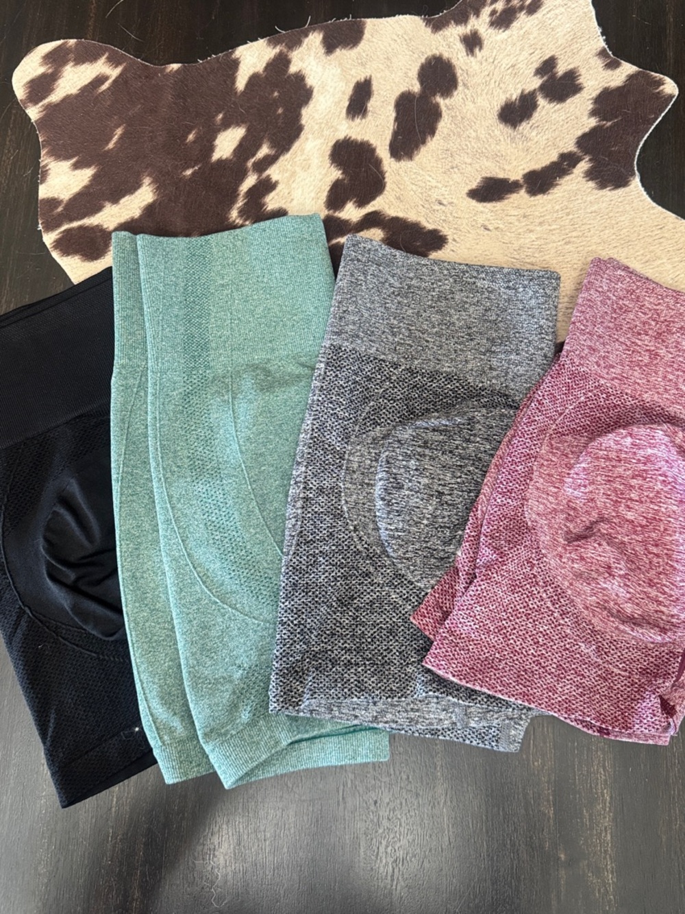 Seamless Workout Shorts Bundle— Black, Green, Gray, Purple/Pink